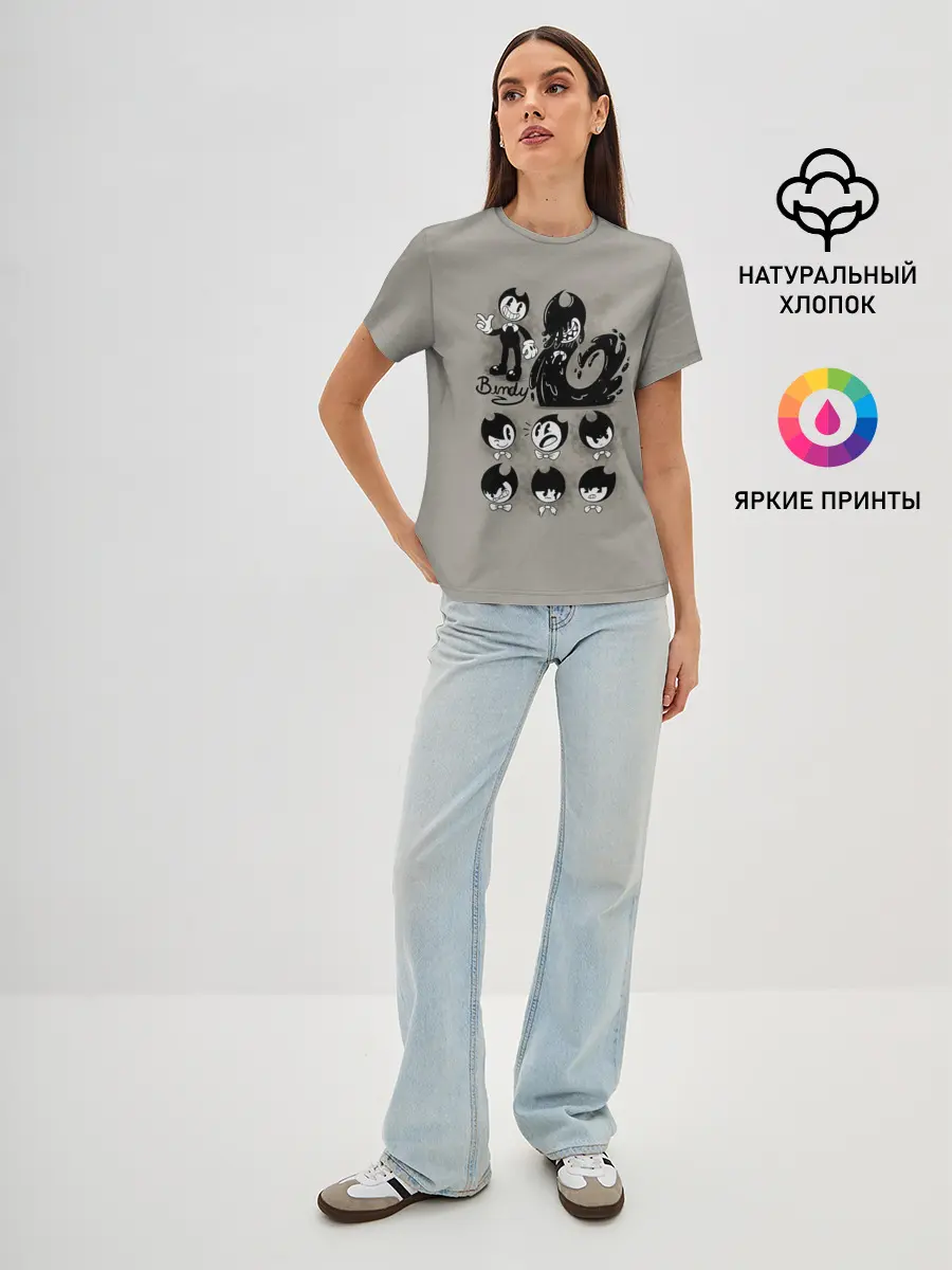 Женская базовая футболка / Bendy And The Ink Machine