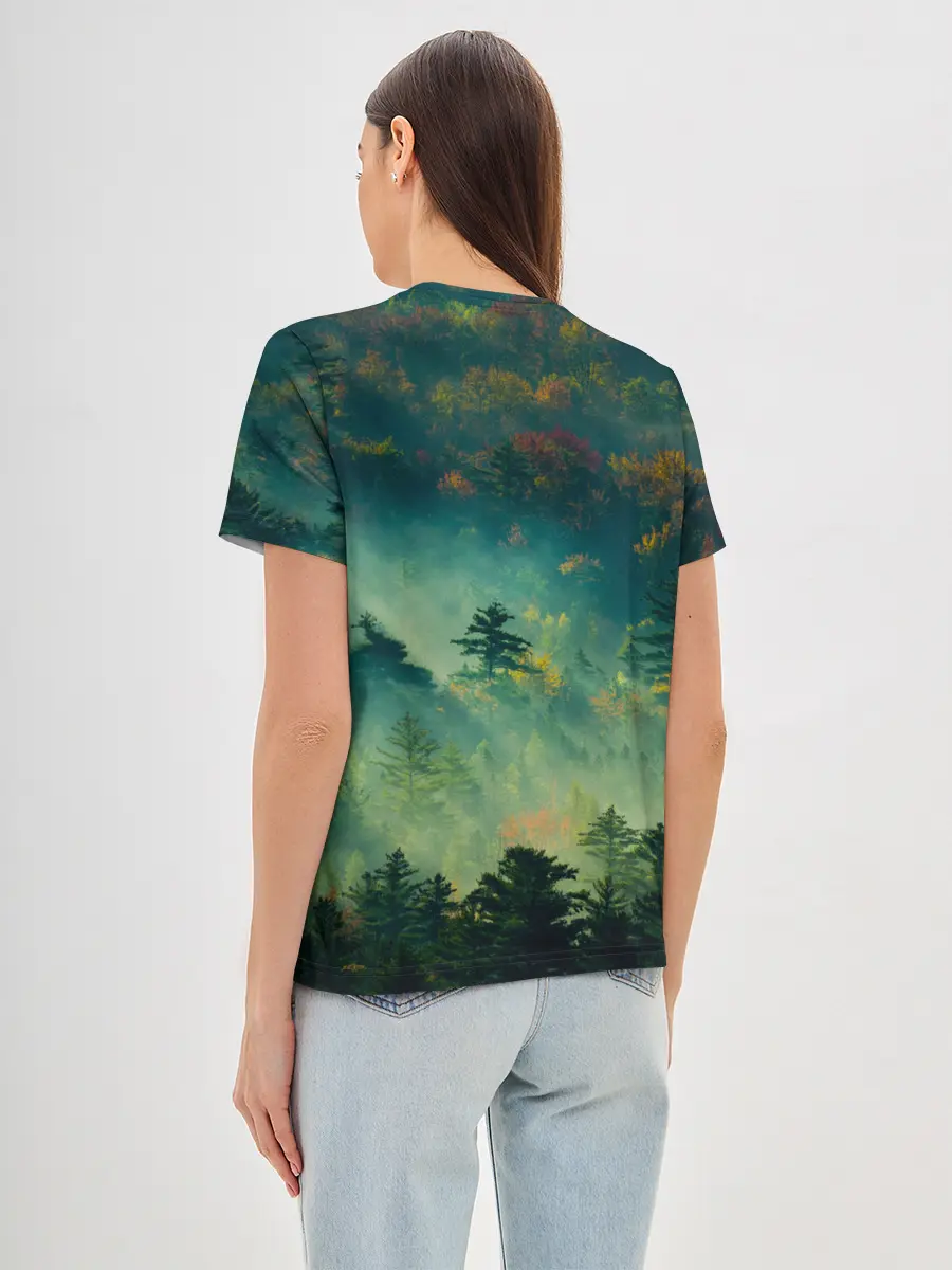 Женская базовая футболка / ПРИРОДА МОЙ ХРАМ