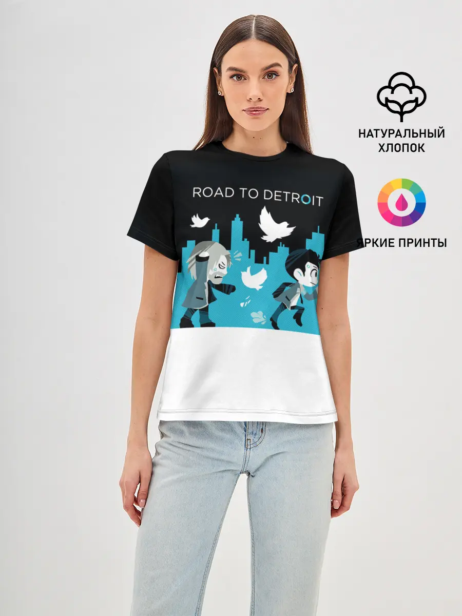 Женская базовая футболка / ROAD TO DETROIT