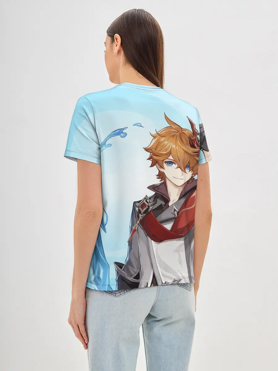 Женская базовая футболка / GENSHIN IMPACT, ТАРТАЛЬЯ