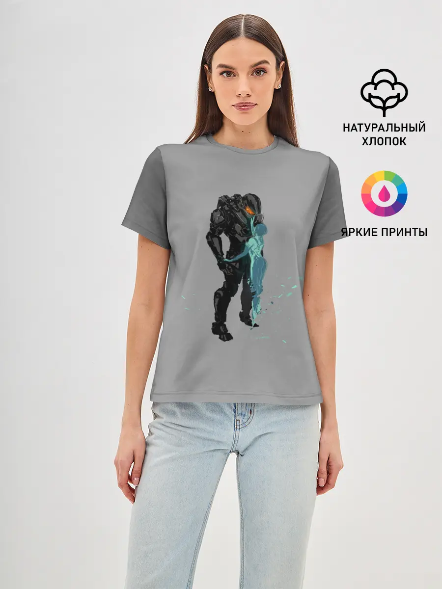 Женская базовая футболка / Кибер любовь