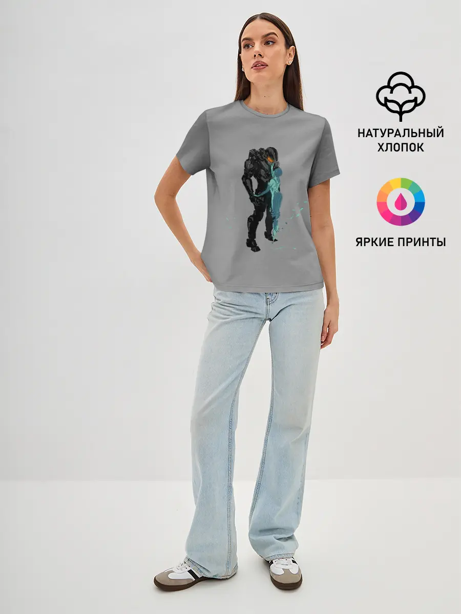 Женская базовая футболка / Кибер любовь