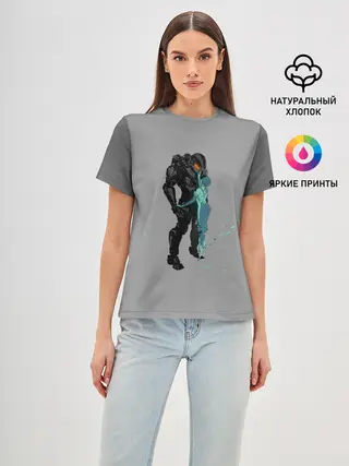 Женская базовая футболка / Кибер любовь