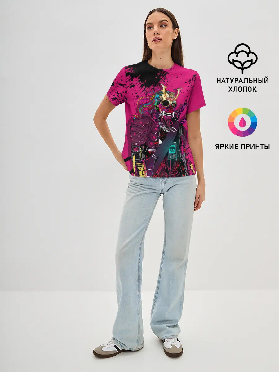 Женская базовая футболка / CYBERPUNK 2077 | DEMON