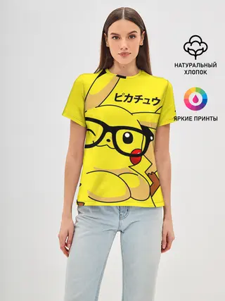 Женская базовая футболка / ПИКАЧУ