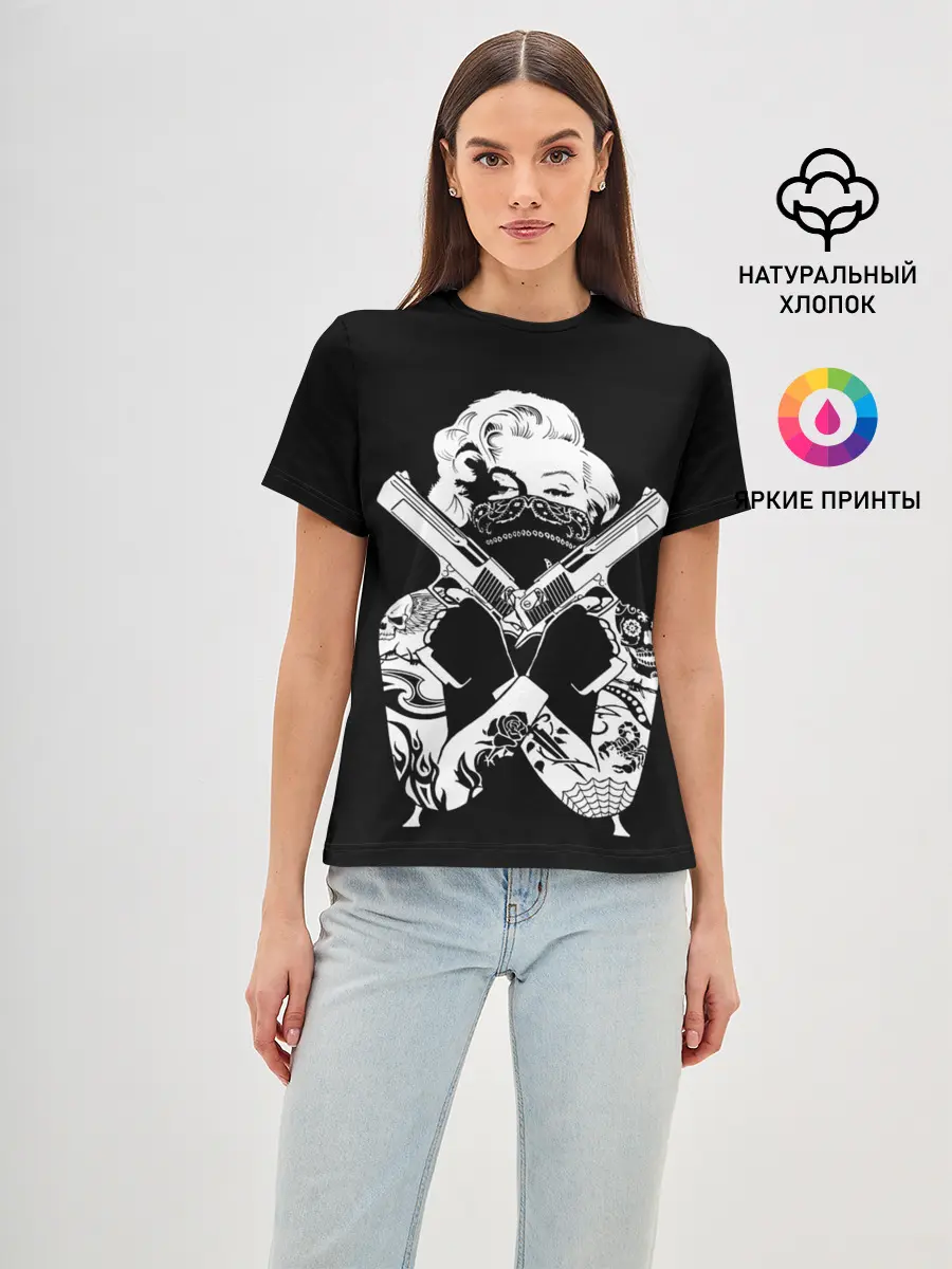 Женская базовая футболка / GANGSTA MARILYN