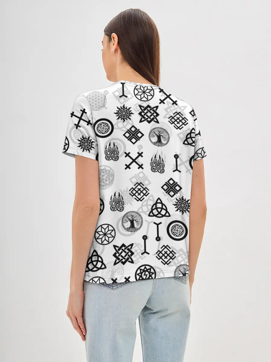 Женская базовая футболка / СЛАВЯНСКИЕ РУНЫ
