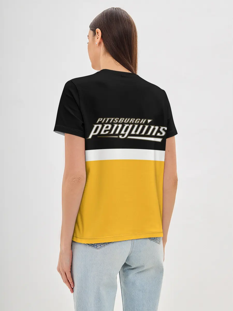 Женская базовая футболка / Питтсбург Пингвинз НХЛ
