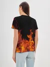 Женская базовая футболка / Огонь с искрами