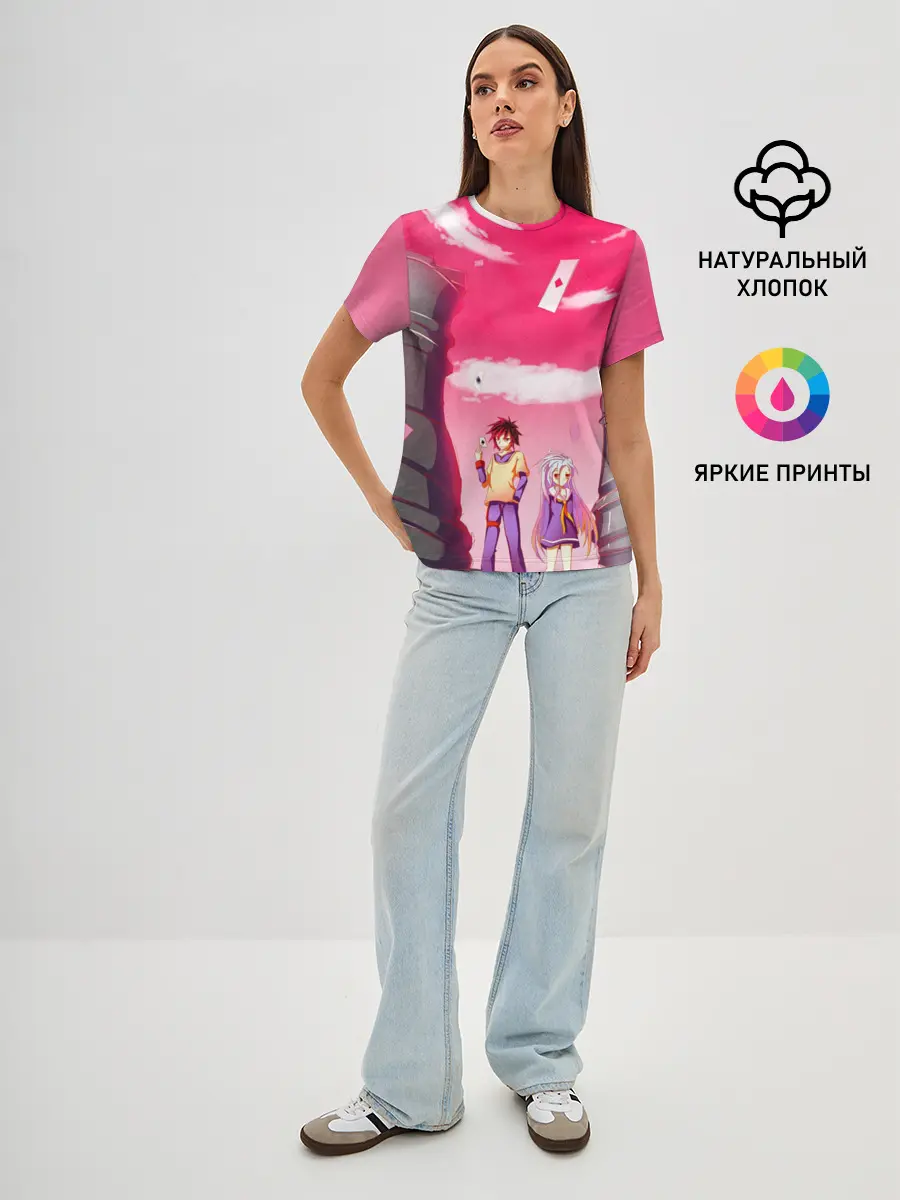 Женская базовая футболка / Шахматы аниме