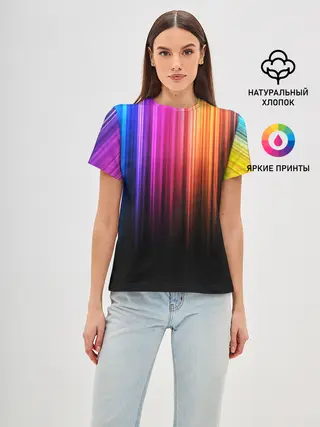 Женская базовая футболка / НЕОНОВЫЙ ЦВЕТ