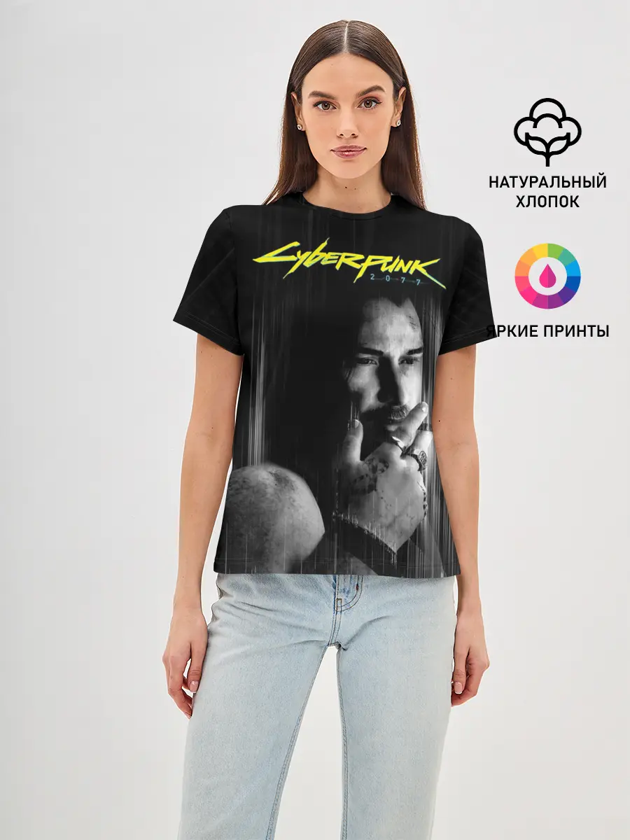 Женская базовая футболка / Cyberpunk 2077 | Джонни