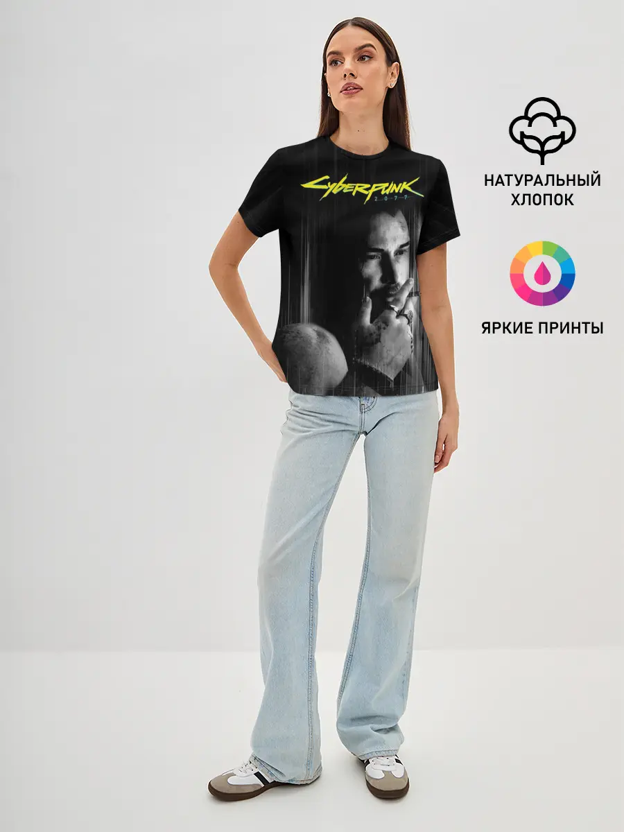 Женская базовая футболка / Cyberpunk 2077 | Джонни