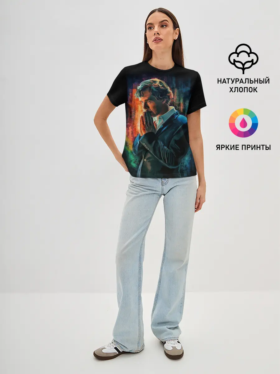 Женская базовая футболка / Sherlock