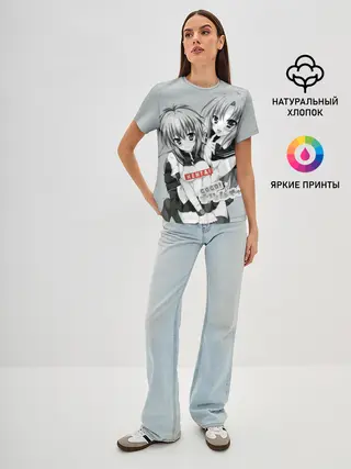 Женская базовая футболка / Японская анимация