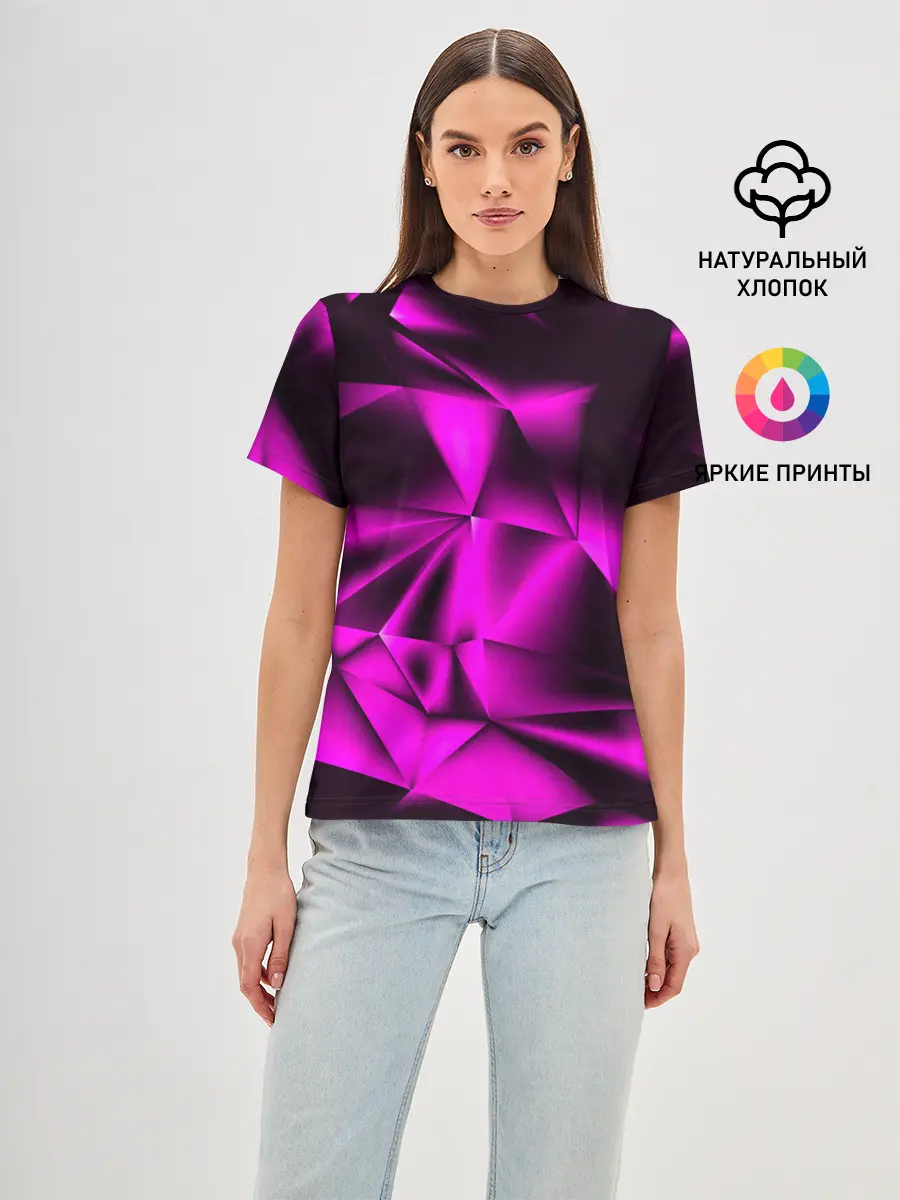 Женская базовая футболка / НЕОНОВАЯ ТЕКСТУРА