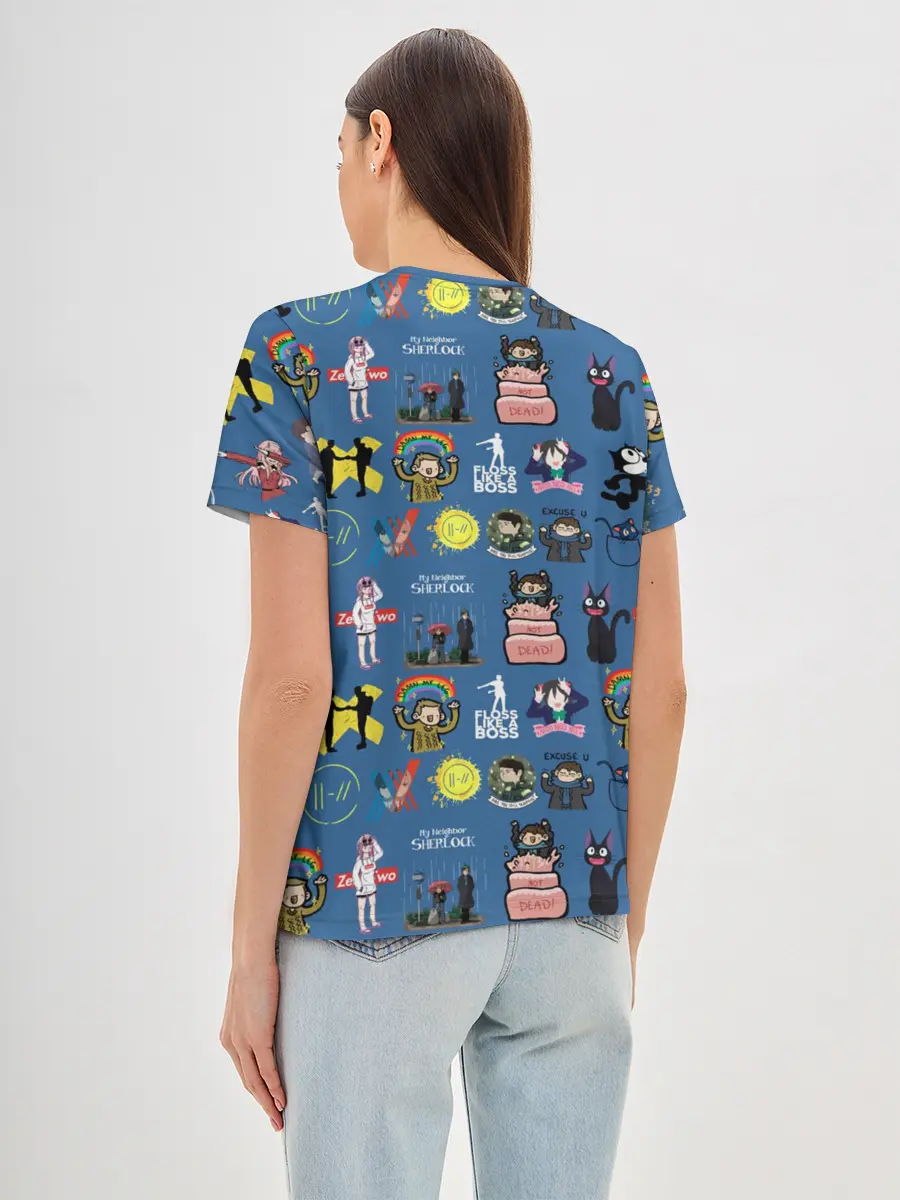 Женская базовая футболка / стикербомбинг new