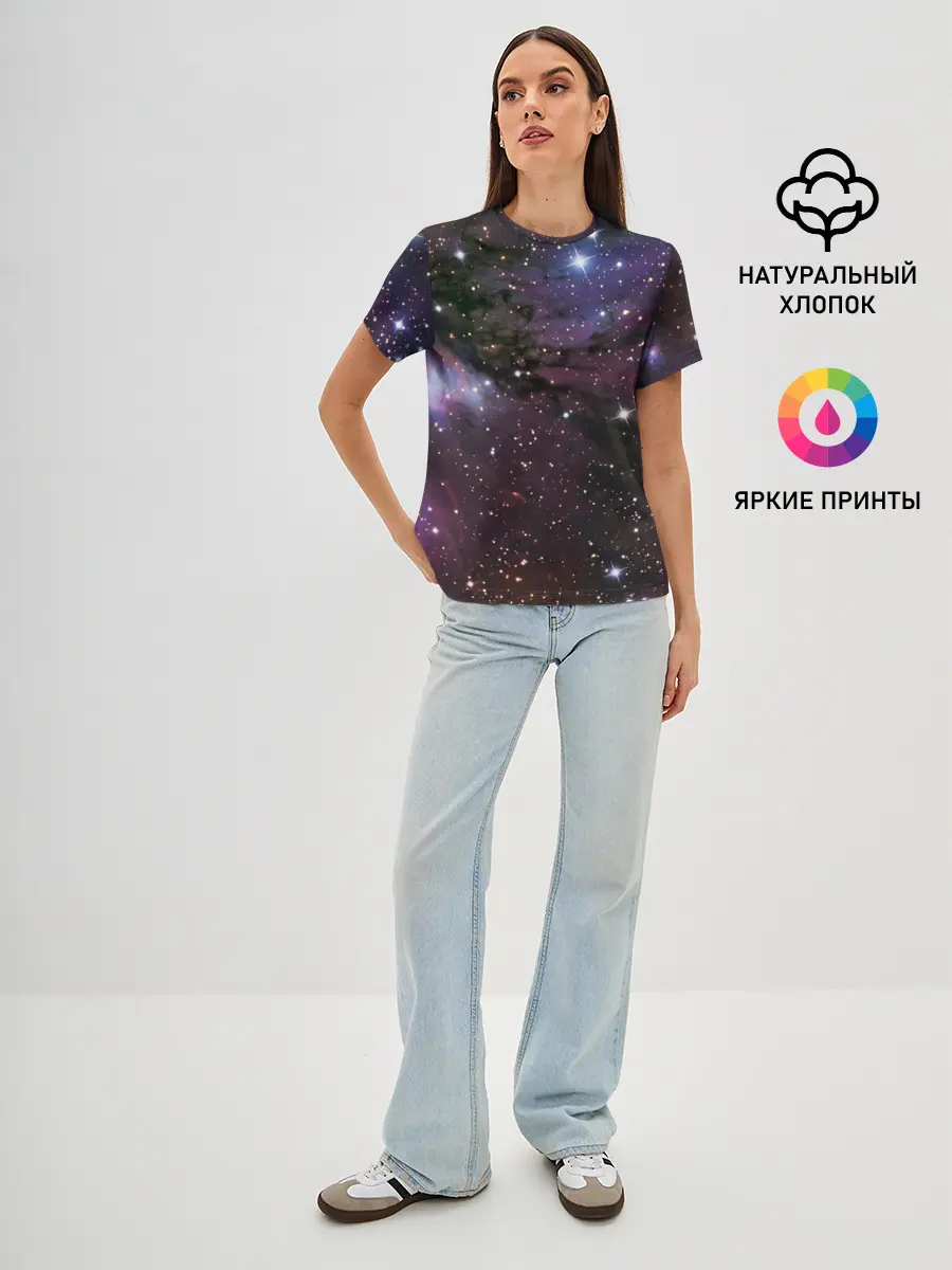 Женская базовая футболка / Галактика