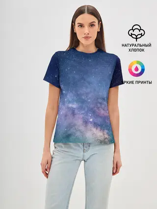 Женская базовая футболка / Космос