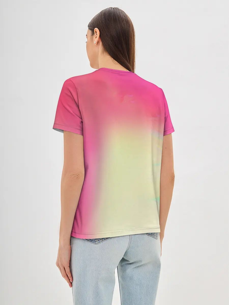 Женская базовая футболка / РАДУЖНЫЙ ОГОНЬ