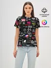 Женская базовая футболка / ЛОГОТИПЫ РОК ГРУПП | PATTERN
