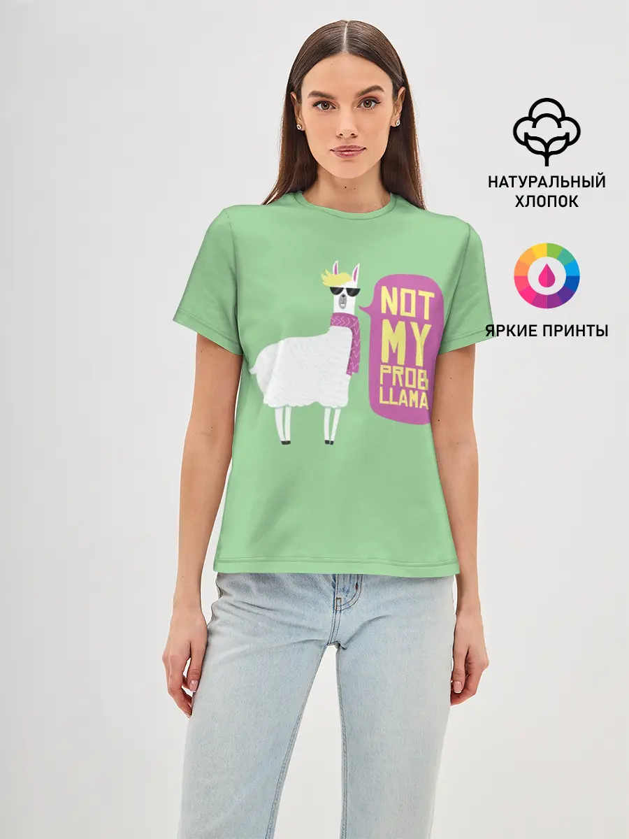 Женская базовая футболка / Лама