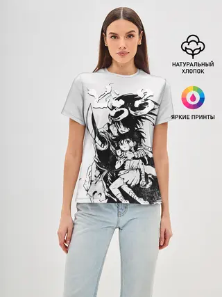 Женская базовая футболка / Хяккимару и Дороро