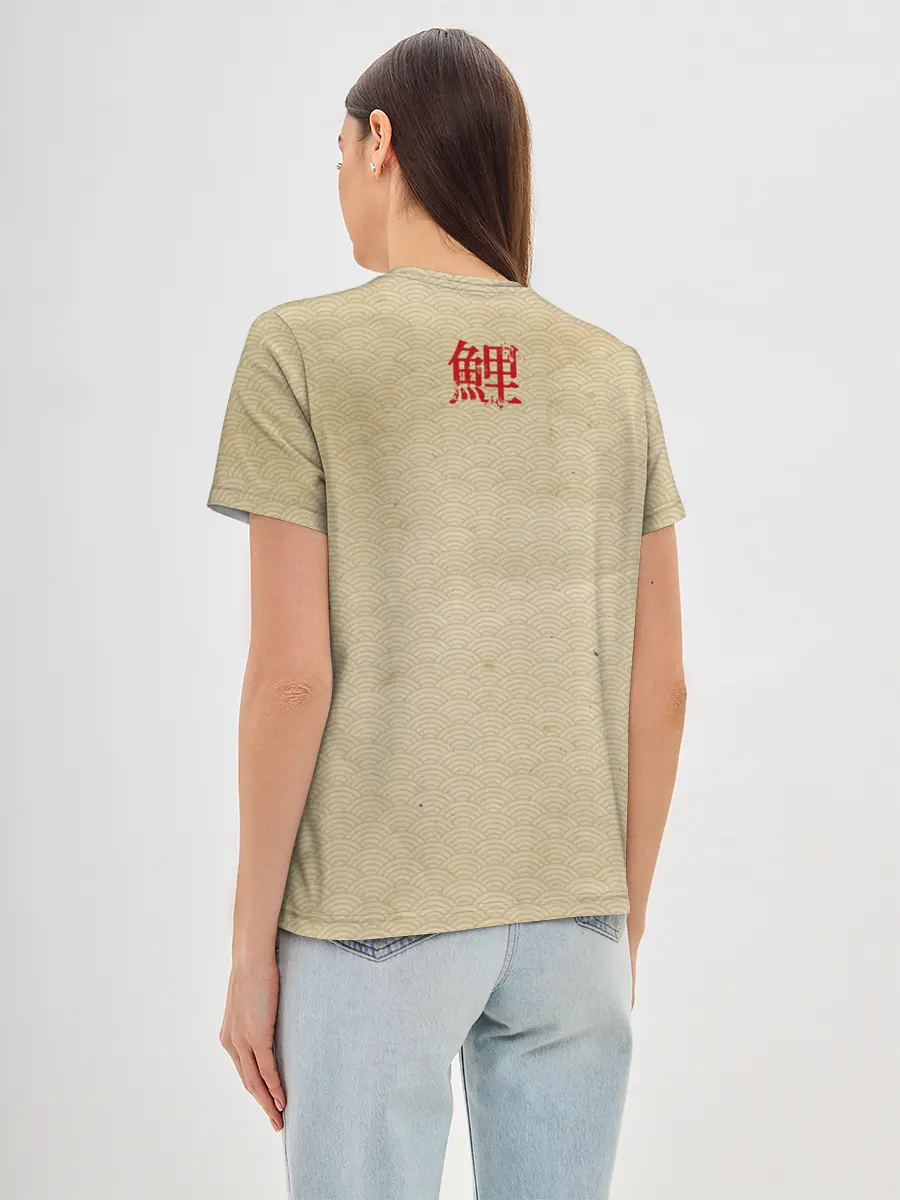 Женская базовая футболка / Золотая рыба кои