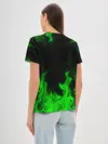 Женская базовая футболка / ЗЕЛЁНЫЙ ОГОНЬ | GREEN FIRE