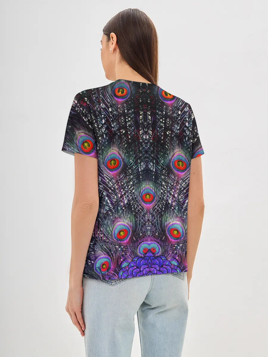 Женская базовая футболка / Павлин