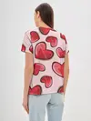 Женская базовая футболка / Узор Сердечки для влюбленных