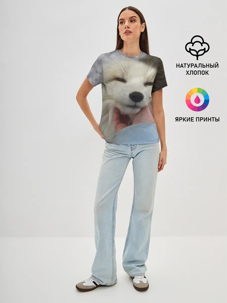 Женская базовая футболка / Лисенок