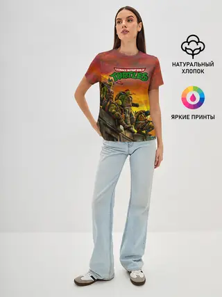 Женская базовая футболка / Черепашки - ниндзя