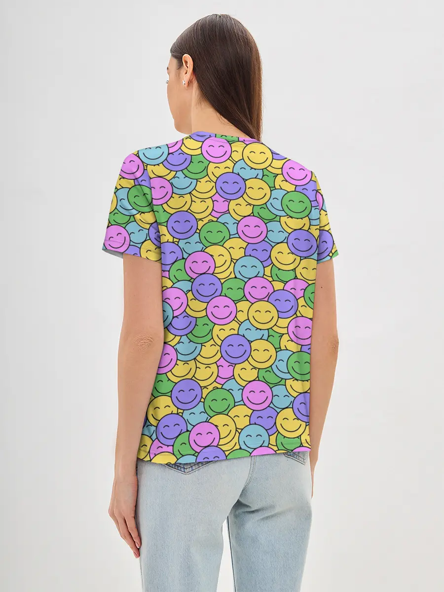 Женская базовая футболка / Смайлики