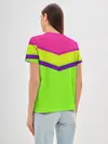 Женская базовая футболка / Цветные треугольники_ салатовы