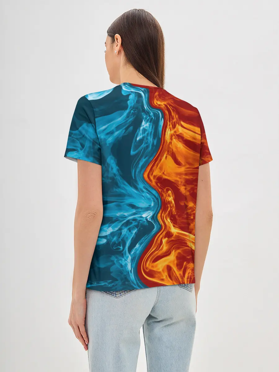 Женская базовая футболка / Огонь и вода