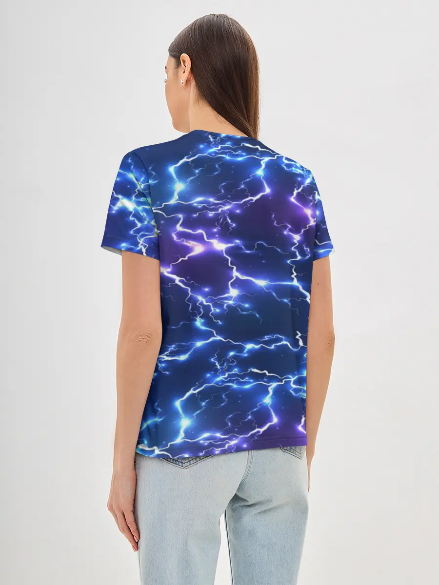 Женская базовая футболка / Грозовой Котик