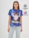 Женская базовая футболка / Грозовой Котик