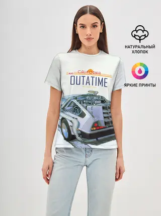 Женская базовая футболка / De Lorean Outatime