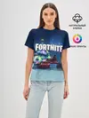Женская базовая футболка / Fortnite Новый год