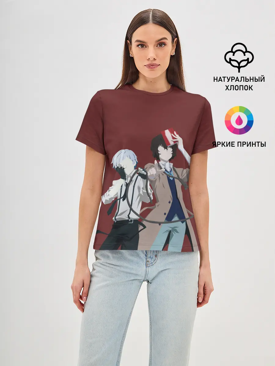 Женская базовая футболка / Atsushi Nakajima & Osamu Dazai