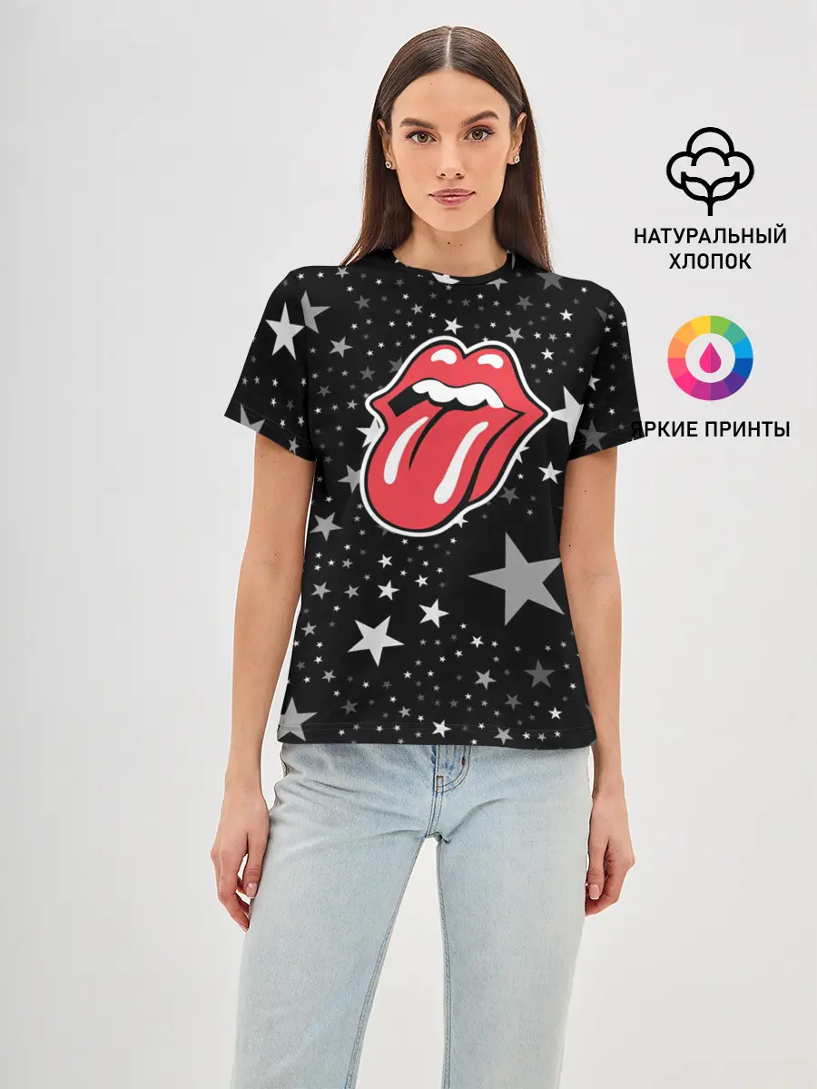 Женская базовая футболка / rolling stones star