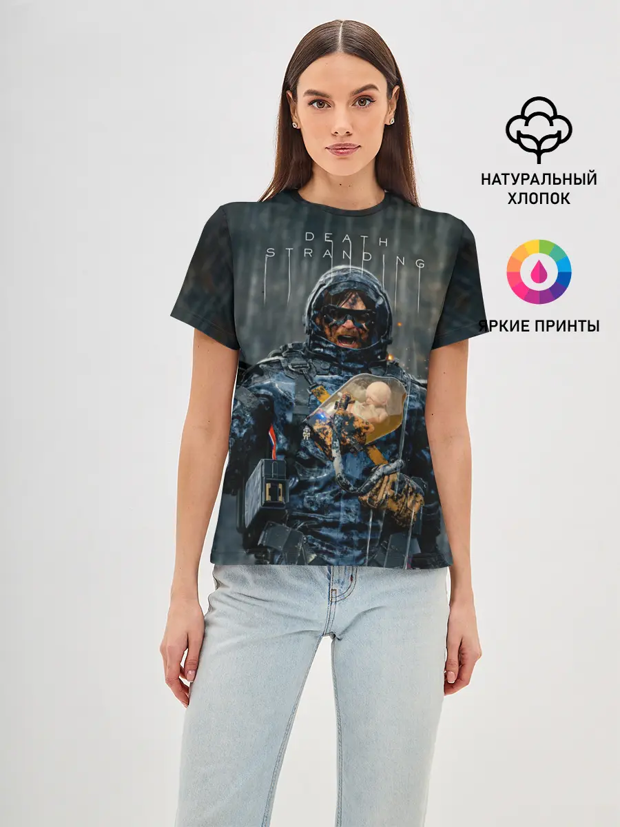 Женская базовая футболка / Death Stranding | Сэм