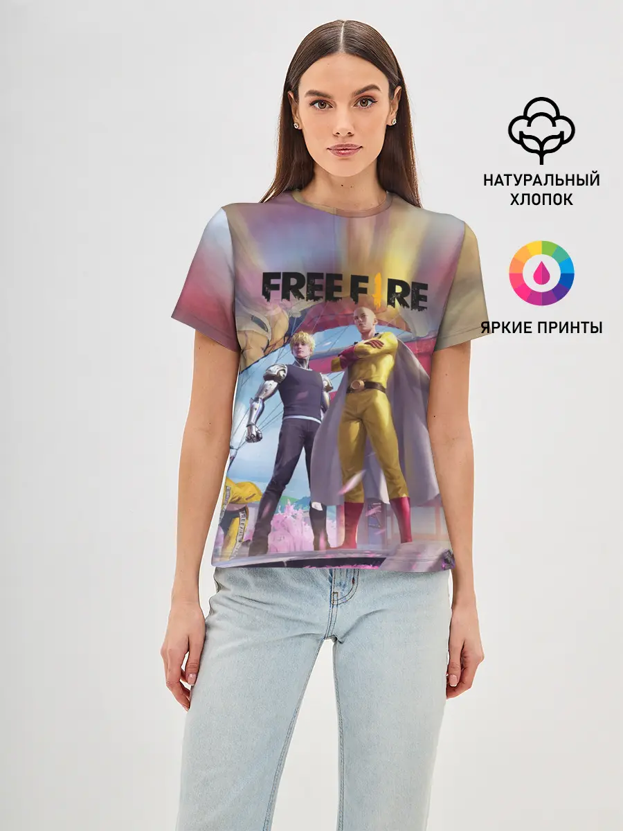 Женская базовая футболка / FREEFIRE | САЙТАМА