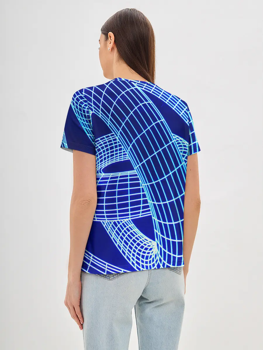 Женская базовая футболка / НЕОНОВАЯ СПИРАЛЬ