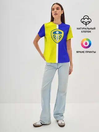 Женская базовая футболка / Лидс Юнайтед 3D