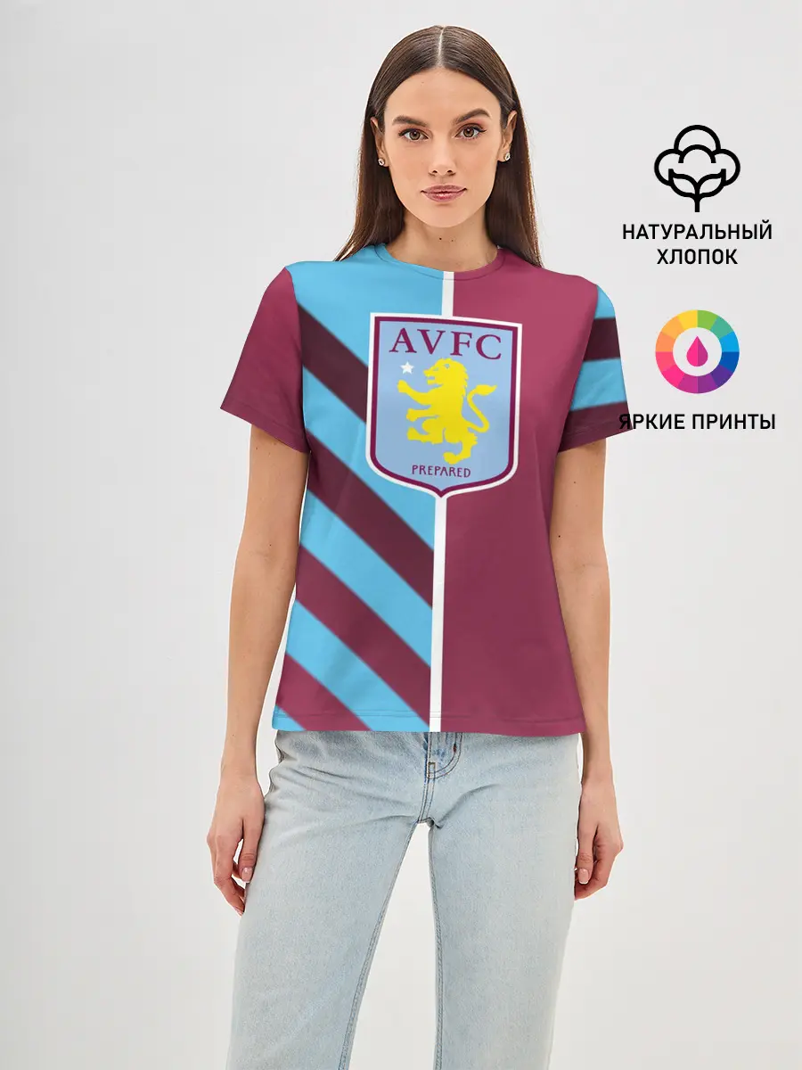 Женская базовая футболка / Астон Вилла