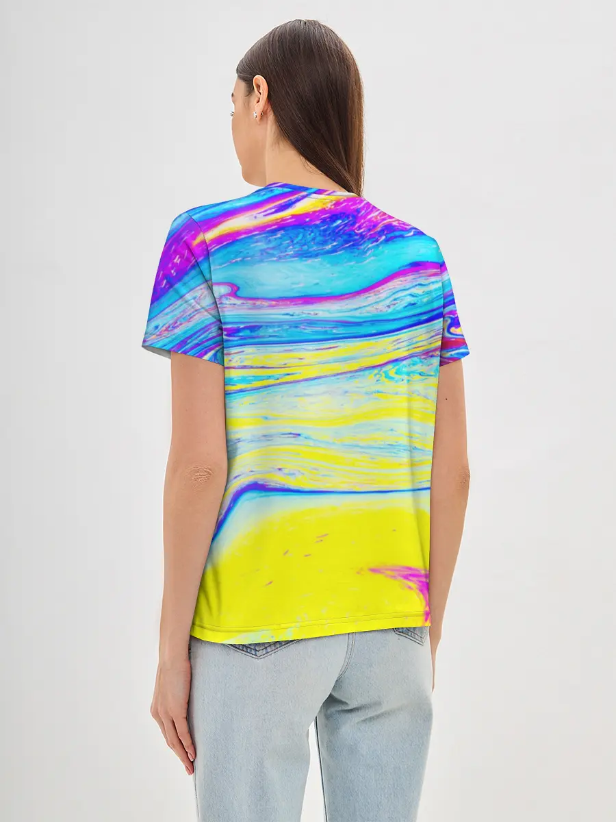 Женская базовая футболка / Разводы красок