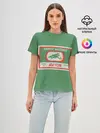 Женская базовая футболка / Спички green