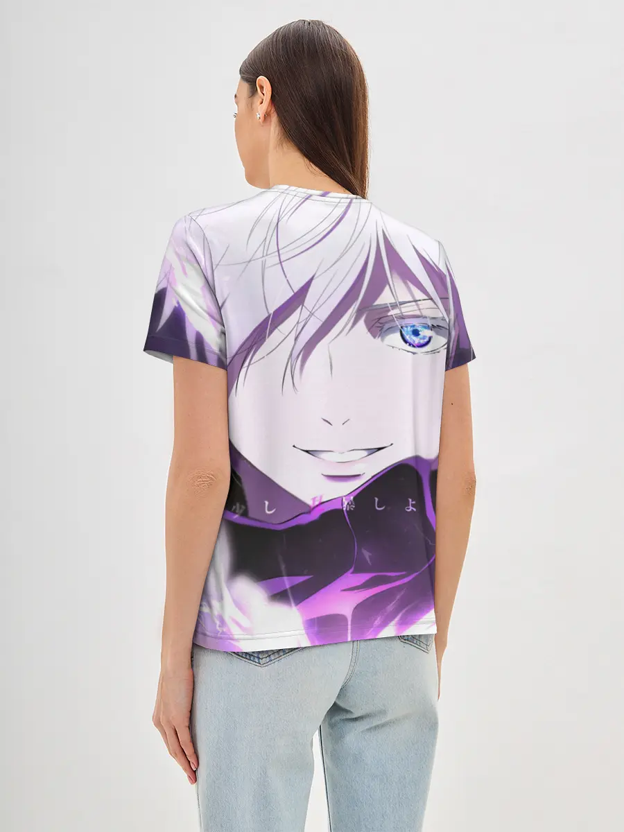 Женская базовая футболка / Сатору Гото кастует заклинание